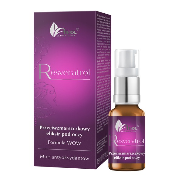 Ava Resveratrol, przeciwzmarszczkowy eliksir pod oczy, 15 ml