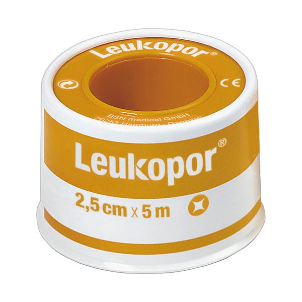Leukopor, plaster przylepiec w rolce, rozmiar 2,5 cm x 5 m, 1 szt.