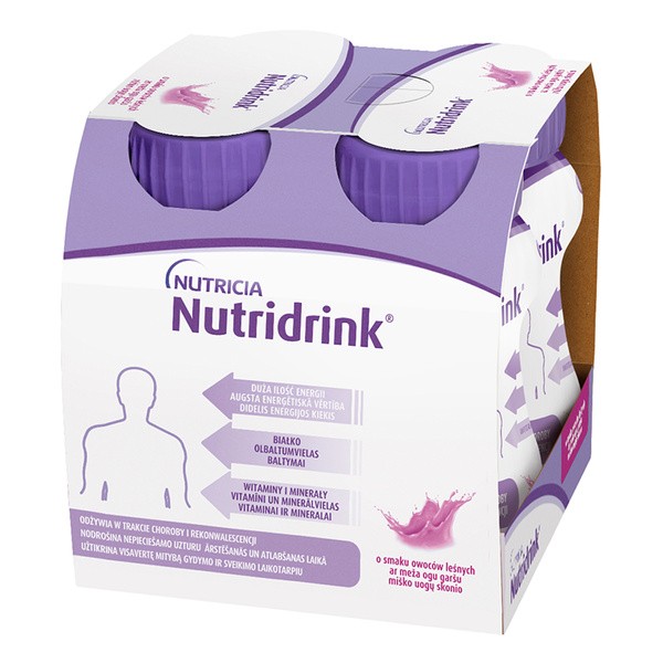 Zestaw 2x Nutridrink, smak owoców leśnych, płyn, 4 x 125 ml