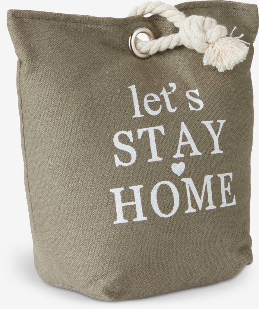 EIGIL EIGIL dørstop B20xD10xH20cm canvas grå