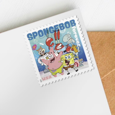 2025 SpongeBob Squarepants Stamps,Sheet of 16