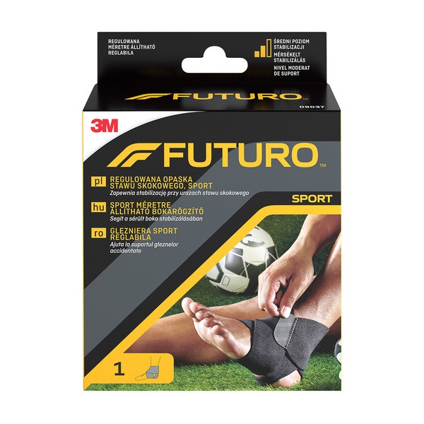 Futuro Sport, opaska stawu skokowego, czarna, regulowana, 1 szt.