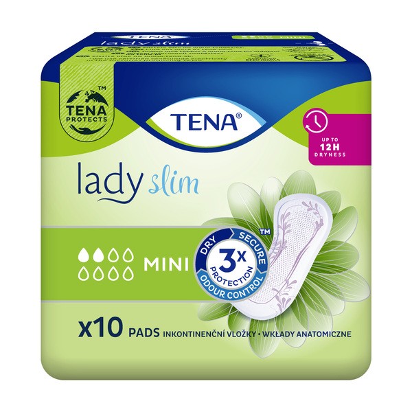 TENA Lady Slim Mini, specjalistyczne podpaski, 10 szt.