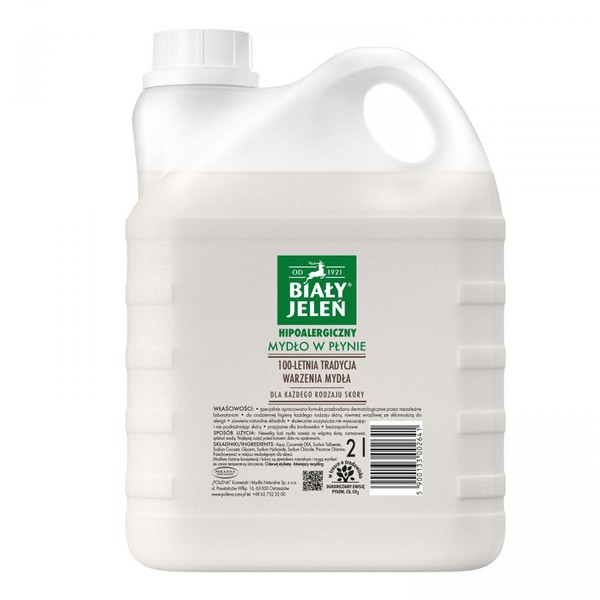 Biały Jeleń, mydło w płynie, zapas, 2l