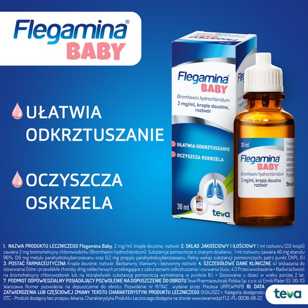 Flegamina Baby (2 mg/ml), krople doustne, 30 ml