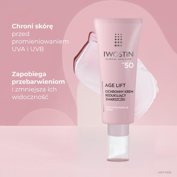 Iwostin Age Lift, ochronny krem redukujący zmarszczki z filtrem SPF 50, 40 ml