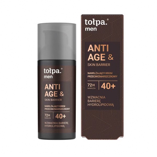 Tołpa Men Anti Age&Skin Barrier, krem nawilżająco-przeciwzmarszczkowy dla mężczyzn 40+, 50 ml