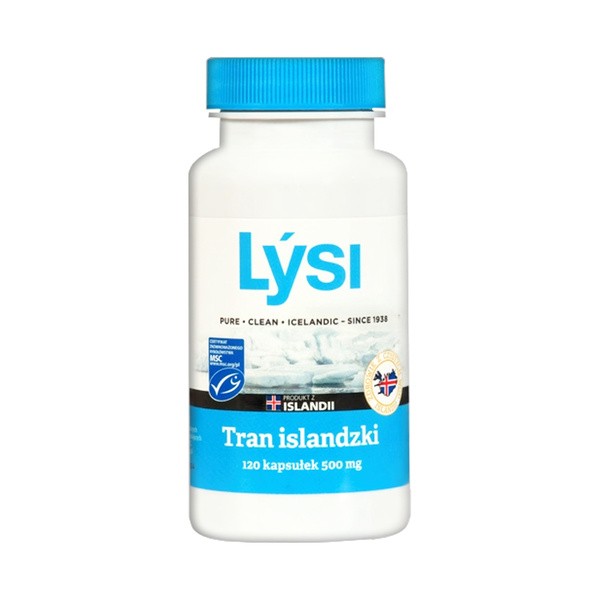 Lysi Tran islandzki 500 mg, kapsułki, 120 szt.