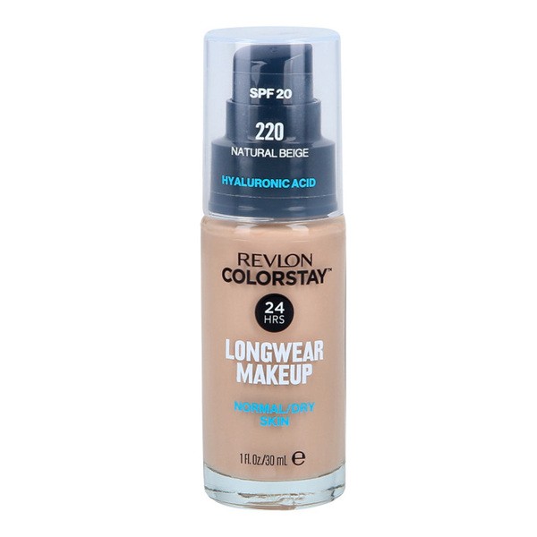 Revlon Colorstay Longwear Makeup SPF 20, podkład z pompką dla skóry normalnej i suchej, 220 Natural Beige, 30 ml