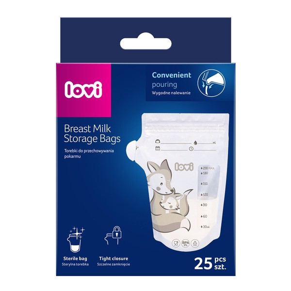 Canpol Lovi, torebki do przechowywania pokarmu, 25 szt.