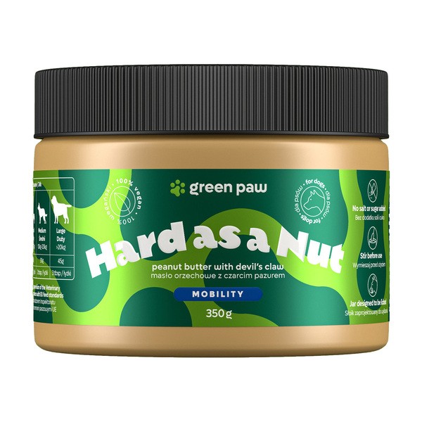 Green Paw Hard as a Nut, masło orzechowe z czarcim pazurem dla psów, 350 g