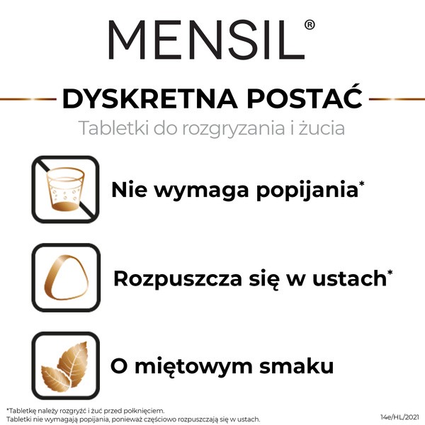 Mensil, 25 mg, tabletki do rozgryzania, żucia, 4 szt.