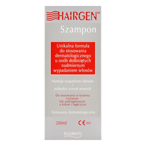 Hairgen, szampon przeciw wypadaniu włosów, pobudza wzrost nowych, 200 ml