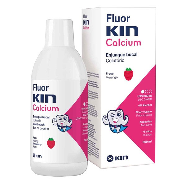 FluorKIN Calcium, płyn do płukania jamy ustnej, 500 ml