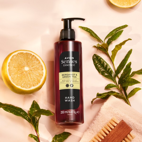 Avon Senses Essence, mydło w płynie do rąk, Bergamotka i Zielona herbata, 250 ml