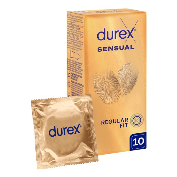 Durex Sensual, prezerwatywy super cienkie, 10 szt.