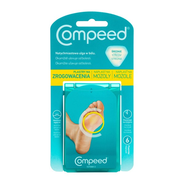 Compeed Plastry na zrogowacenia na podeszwach, 6 szt.