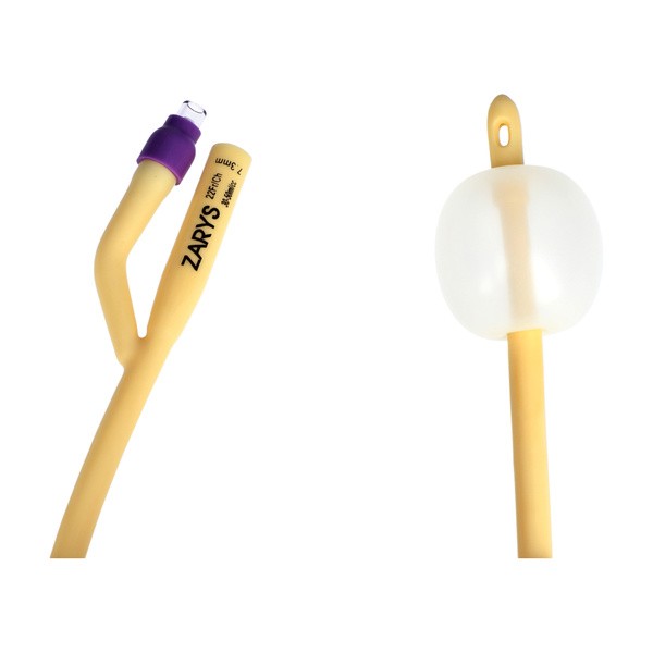 Zarys, urologiczny cewnik Foley'a, dwudrożny z plastikową zastawką, CH 22/30-50 ml, 1 szt.