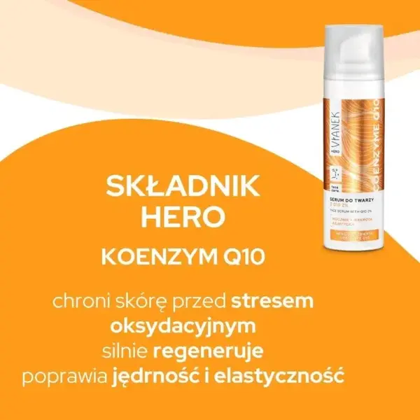 Vianek Hero, serum do twarzy z koenzymem Q10, 30 ml