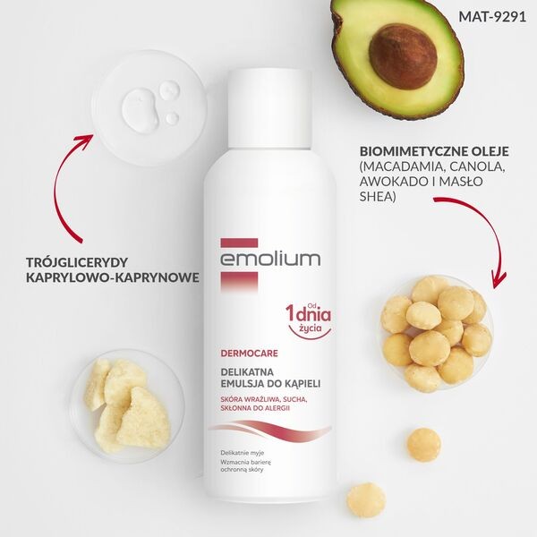 Emolium Dermocare, emulsja do kąpieli od 1. dnia życia, 400 ml