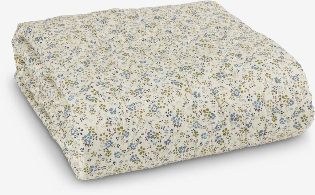 FRESIA Quiltet Tæppe FRESIA 140x200 Grøn/Blå