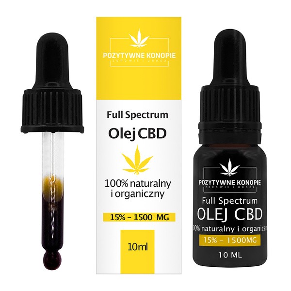 Pozytywne Konopie, olejek konopny CBD 15%, 10 ml