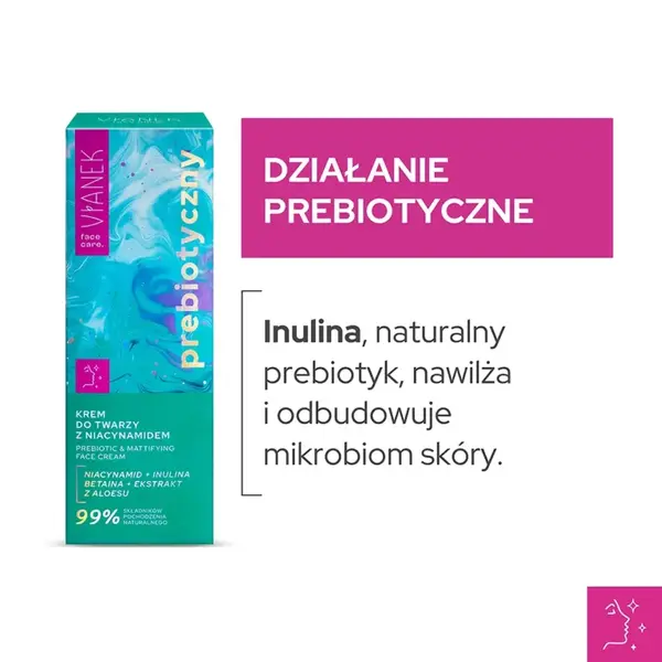 Vianek, krem prebiotyczny z niacynamidem, 50 ml