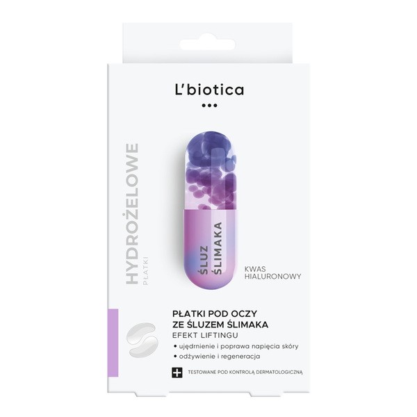 L 'Biotica, odmładzające płatki pod oczy, ze śluzem ślimaka, 3x 2 szt.