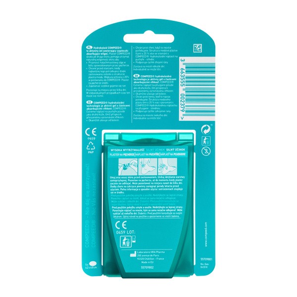 Compeed, Plastry na pęcherze na piętach, średnie, 5 szt.