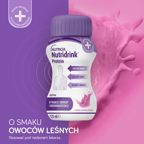 Nutridrink Protein, płyn o smaku owoców leśnych, 4 x 125 ml