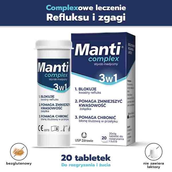 Manti Complex, tabletki do rozgryzania i żucia, 20 szt.