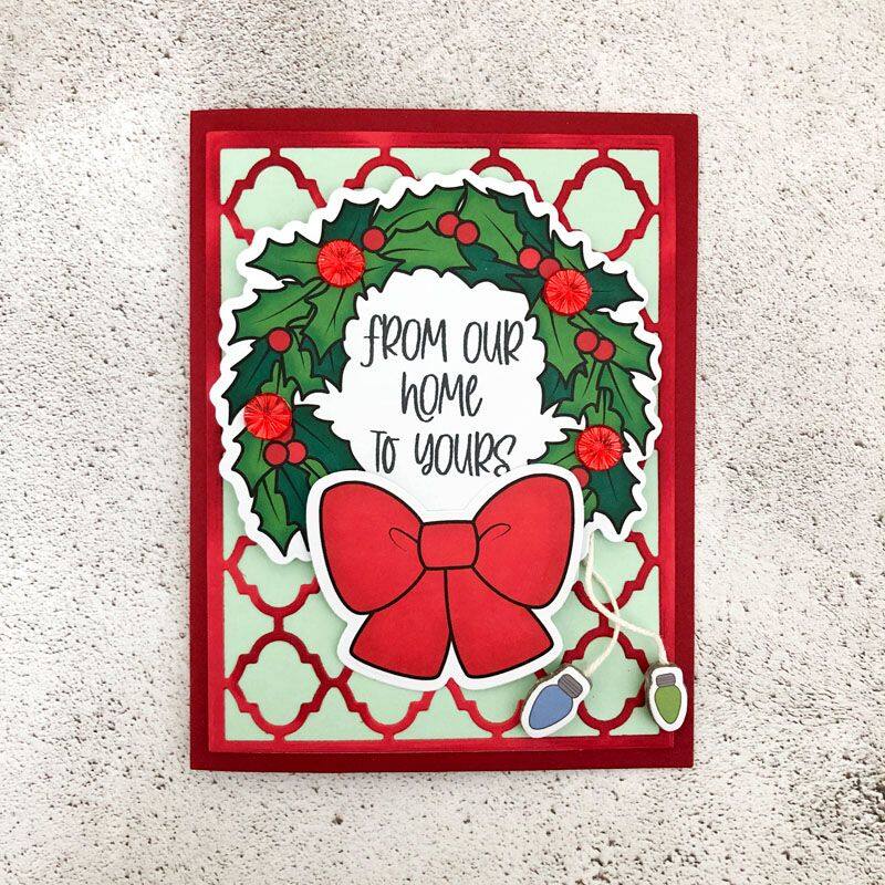 Holiday Wishes Clear Stamp Set and Dies Bundle