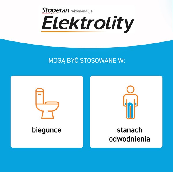 Stoperan, Elektrolity, proszek, smak pomarańczowy, 7 saszetek