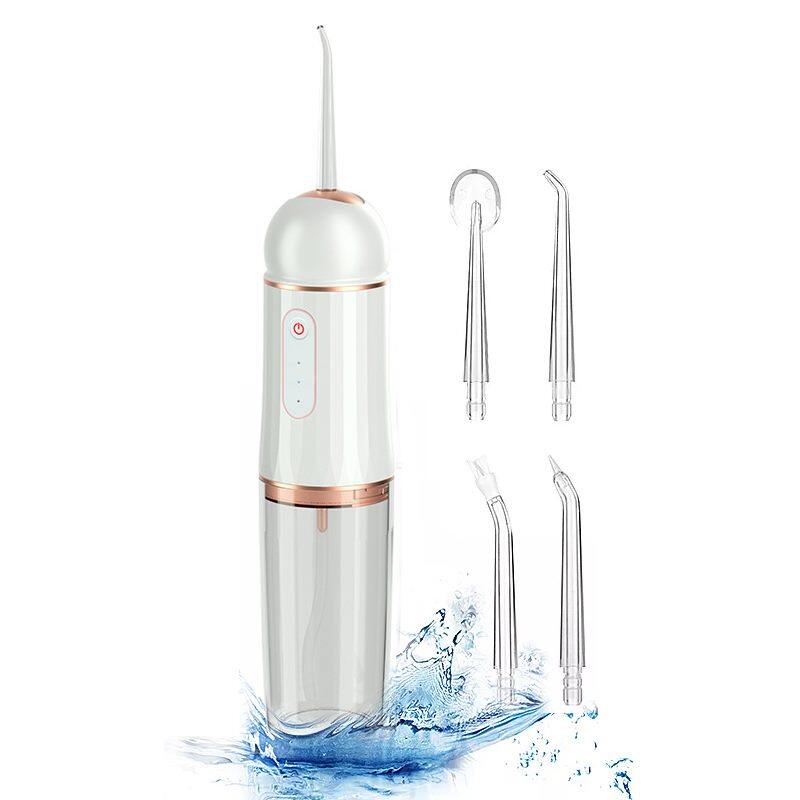 Oral Irrigator Water Flosser USB Rechargeable Portable Dental Water Jet 230ML Water Tank Waterproof Teeth Cleaner