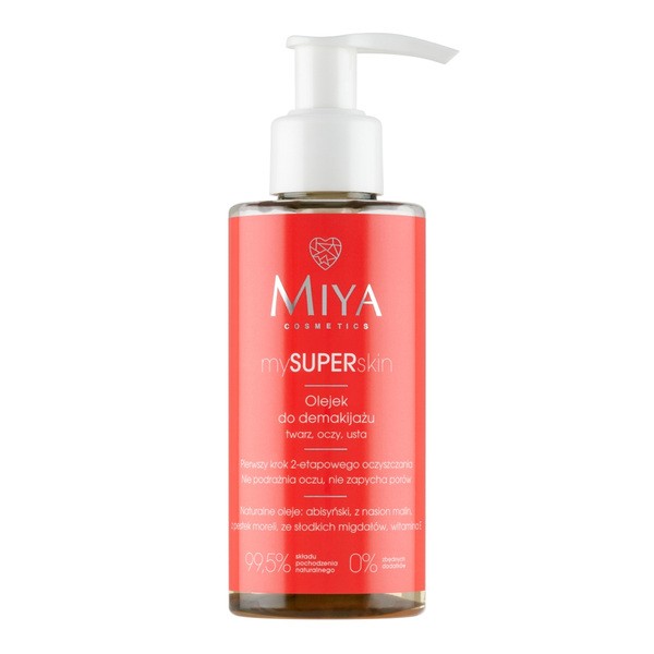 Miya Cosmetics mySUPERskin, lekki olejek do demakijażu i oczyszczania twarzy, oczu, ust, 140 ml
