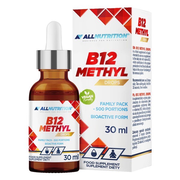 Zestaw 2 x Allnutrition B12 Methyl drops, krople, 30 ml