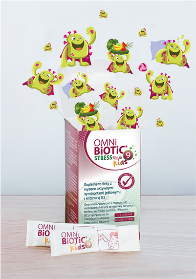 Omni Biotic Stress Repair 9 Kids, saszetki z proszkiem, 28 szt.