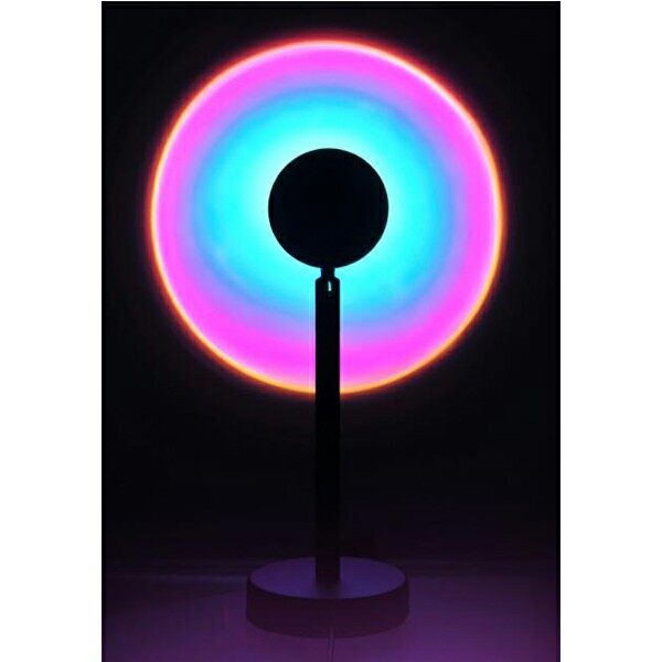 Illuminazione fotografica, lampada di proiezione rotante al tramonto, lampada di proiezione arcobaleno romantica USB per feste a tema, decorazione per camera da letto