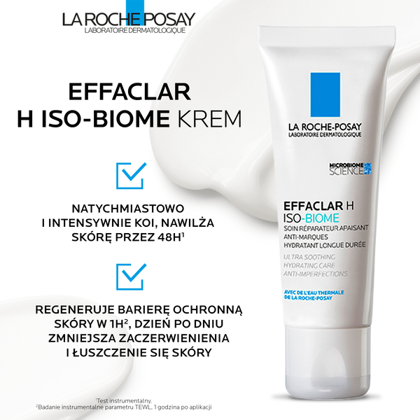 La Roche-Posay Effaclar H ISO-Biome, krem nawilżający do twarzy, 40 ml