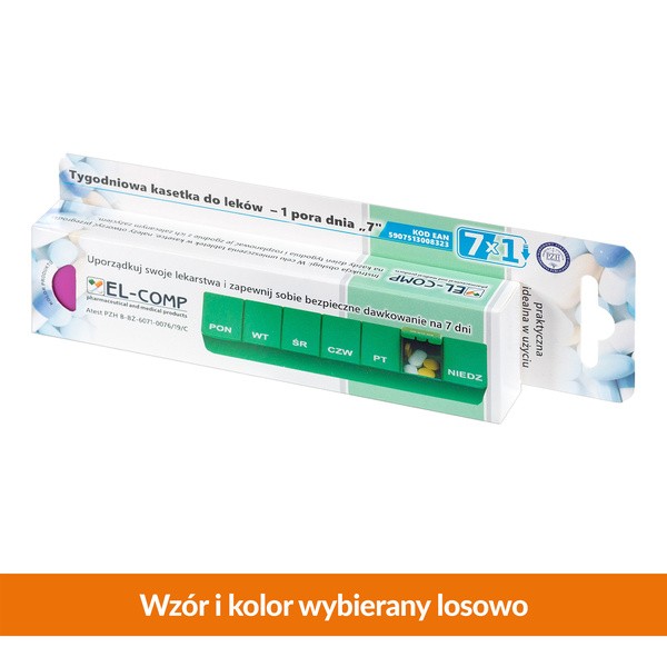 Kasetka tygodniowa, dozownik do leków 