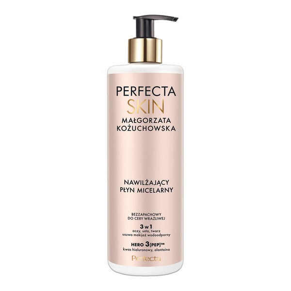 Perfecta Skin Małgorzata Kożuchowska, płyn micelarny bezzapachowy do cery wrażliwej, 400 ml