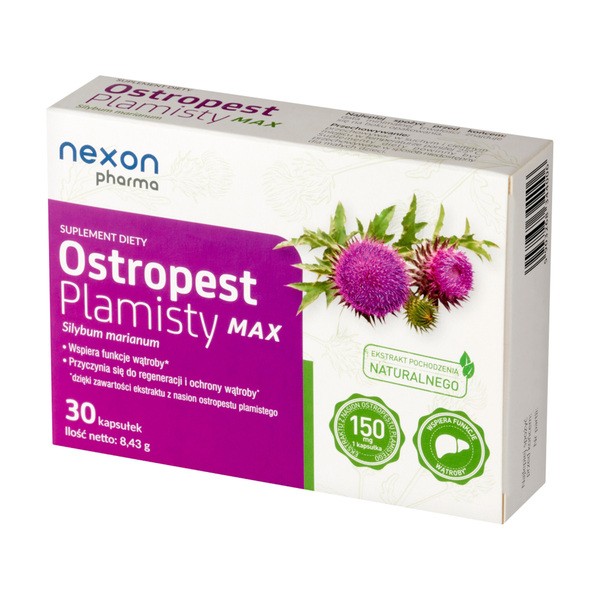 Nexon Pharma Ostropest Plamisty MAX, kapsułki, 30 szt.