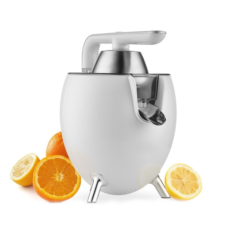 Wyciskarka do cytrusów, 200 W, elektryczna wyciskarka do cytrusów ze stali nierdzewnej z funkcją pomarańczy i cytryny, solidna wyciskarka z rdzeniem, aluminiowy uchwyt odlewany ciśnieniowo