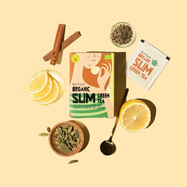 Diet-food, BIO Slim Green Tea, herbata ziołowa z Garcinia Cambogia, 20 x 1,5 g