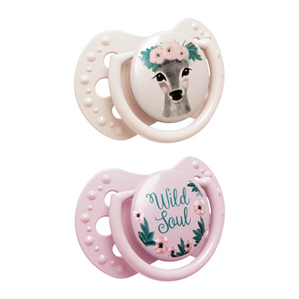 Lovi Wild Soul girl, smoczek silikonowy dynamiczny, 3-6 m, 2 szt.