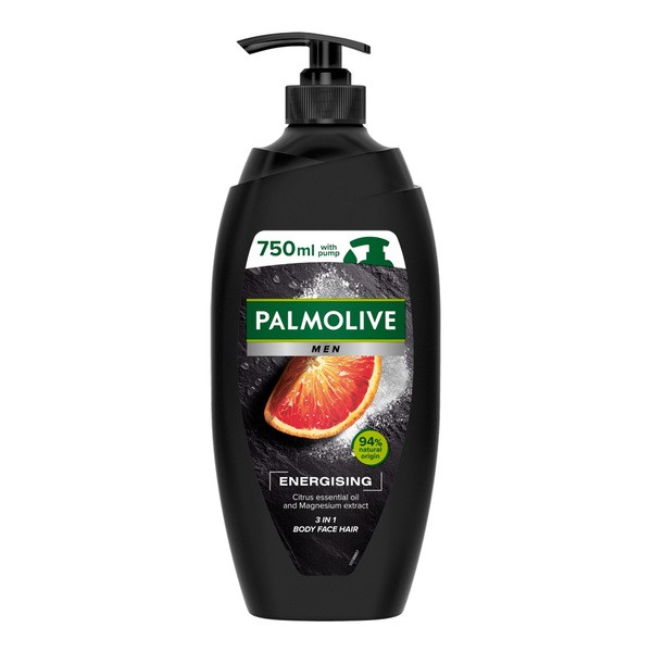 Palmolive Men Energising, żel pod prysznic 3w1, 750 ml