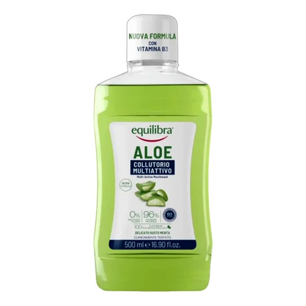 Equilibra, multi-aktywny aloesowy płyn do płukania jamy ustnej, 500 ml