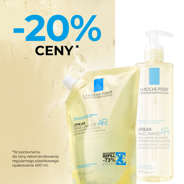 La Roche-Posay Lipikar, olejek myjący AP+ uzupełniający poziom lipidów, uzupełnienie, 400 ml