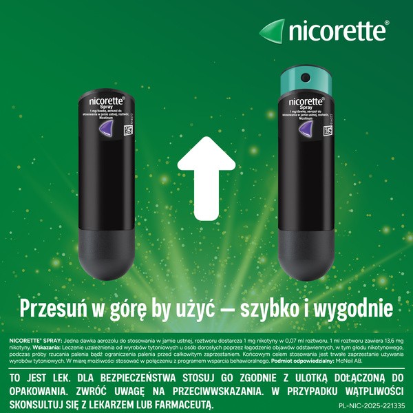 Nicorette Cool Berry, 13,6 mg/ml, aerozol do stosowania w jamie ustnej, 150 dawek