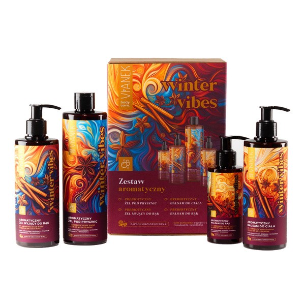 Vianek, zestaw do ciała Winter Vibes o zapachu grzanego wina, 400 ml + 300 ml + 300 ml + 145 ml